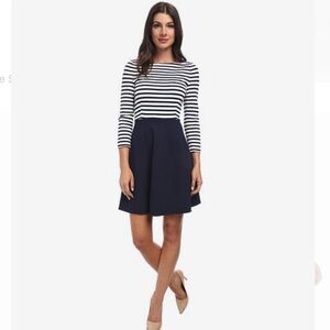 Kate Spade Selma Dress Navy White Striped